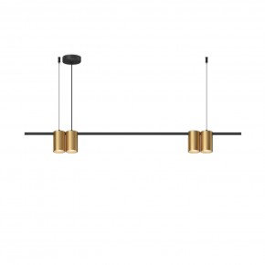 DK4061-BK+SG Подвесной светильник ORBIT, IP20, 4xGU10 LED до 15 Вт, черный + сатинированное золото, алюминий в Ишиме - ishim.ok-mebel.com | фото 3