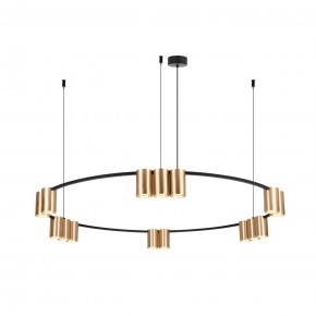 DK4067-BK+SG Подвесной светильник ORBIT, IP20, 15xGU10 LED, до 15 Вт, черный + сатинированное золото, алюминий в Ишиме - ishim.ok-mebel.com | фото 3