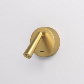 DK5072-SB Бра SHINE WALL со светодиодом, D104*H68, IP20, 3000К, 3W, RA?90, сатинированная латунь, алюминий в Ишиме - ishim.ok-mebel.com | фото 2