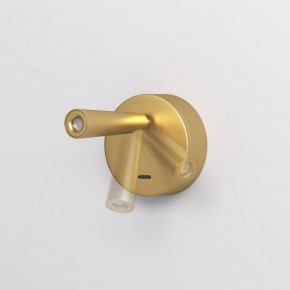 DK5072-SB Бра SHINE WALL со светодиодом, D104*H68, IP20, 3000К, 3W, RA?90, сатинированная латунь, алюминий в Ишиме - ishim.ok-mebel.com | фото 3