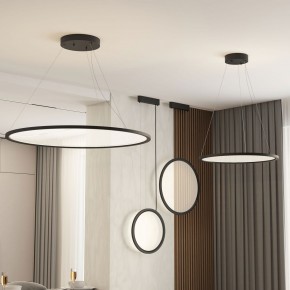 DK6606-BK Подвесной вертикальный светильник Veil со светодиодом H1700 d600 220V 48W 3000-6000K IP20 черный алюминий в Ишиме - ishim.ok-mebel.com | фото 7