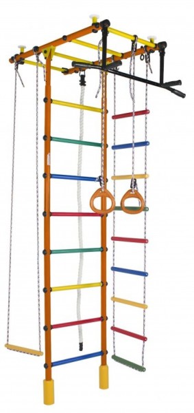 ДСК Атлант оранжевый радуга: турник, кольца, канат, трапеция, веревочная лестница в Ишиме - ishim.ok-mebel.com | фото