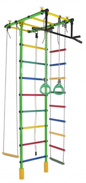 ДСК Атлант цв.салатовый радуга: турник, кольца, канат, трапеция, веревочная лестница в Ишиме - ishim.ok-mebel.com | фото