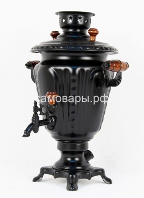Электрический самовар "Черный Русский" матовая рюмка в наборе на 3 литра (Ограниченная серия) в Ишиме - ishim.ok-mebel.com | фото 2