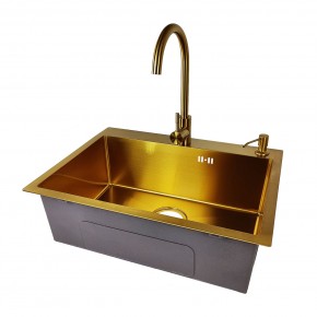 EMB-119 PVD GOLDEN (Мойка, Смеситель, Дозатор) в Ишиме - ishim.ok-mebel.com | фото