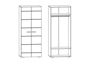 Фиеста №2 Шкаф со штангой (Венге/Белый глянец) в Ишиме - ishim.ok-mebel.com | фото 2