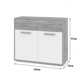 ФЛОРИДА Гостиная (модульная) дуб серый/белый в Ишиме - ishim.ok-mebel.com | фото 6
