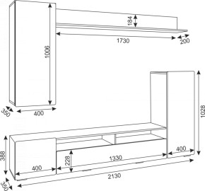 Гостиная Альфа (Белый/Белый глянец) в Ишиме - ishim.ok-mebel.com | фото 4