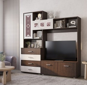Гостиная Белла (модульная) венге/ясень белый в Ишиме - ishim.ok-mebel.com | фото 16