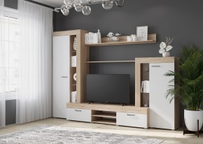 Гостиная Дельта (Сонома/Белый) в Ишиме - ishim.ok-mebel.com | фото 3