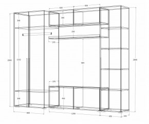 Гостиная Норден (Дуб Крафт белый) в Ишиме - ishim.ok-mebel.com | фото 4