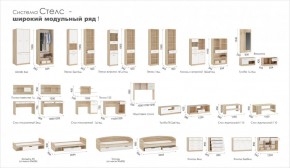 Гостиная Система Стелс (Модульная) Дуб сонома/Белый в Ишиме - ishim.ok-mebel.com | фото 2