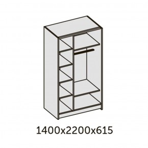 ИННЭС-5 Шкаф-купе 2-х дв. 1400 (2дв. Ф1 - бодега белая) в Ишиме - ishim.ok-mebel.com | фото 2