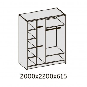 ИННЭС-5 Шкаф-купе 2-х дв. 2000 (2дв. Ф1 - венге) в Ишиме - ishim.ok-mebel.com | фото 3