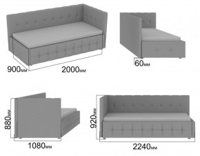 Интерьерная кровать Мирабэлла с П/М (900) в Ишиме - ishim.ok-mebel.com | фото 2