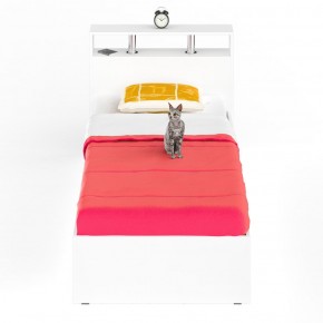 Камелия Кровать 0900, цвет белый, ШхГхВ 93,5х217х78,2 см., сп.м. 900х2000 мм., без матраса, основание есть в Ишиме - ishim.ok-mebel.com | фото 2