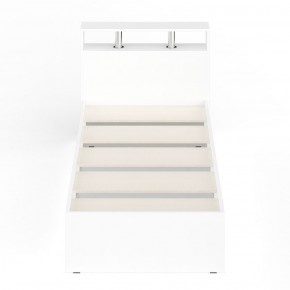 Камелия Кровать 0900, цвет белый, ШхГхВ 93,5х217х78,2 см., сп.м. 900х2000 мм., без матраса, основание есть в Ишиме - ishim.ok-mebel.com | фото 5