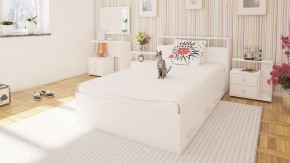 Камелия Кровать с ящиками 1200, цвет белый, ШхГхВ 123,5х217х78,2 см., сп.м. 1200х2000 мм., без матраса, основание есть в Ишиме - ishim.ok-mebel.com | фото 5