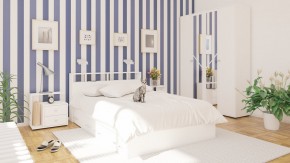 Камелия спальня № 7 Кровать 900 + Стол косметический + Зеркало + Комод, цвет белый, сп.м. 900х2000 мм., б/м, основание есть в Ишиме - ishim.ok-mebel.com | фото 5