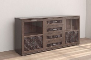 Кэт-4 Комодино (МДФ Венге/Экокожа Caiman коричневый) в Ишиме - ishim.ok-mebel.com | фото