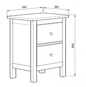 Комод 02 Кантри белый с двумя ящиками в Ишиме - ishim.ok-mebel.com | фото 3