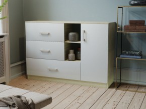 Комод К-3.1 (Дуб сонома/Белый жемчуг) в Ишиме - ishim.ok-mebel.com | фото 2