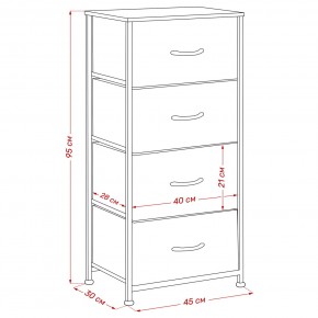 Комод Leset Линкс 4 ящ. (к/з), Каркас Белый, ящики Белые в Ишиме - ishim.ok-mebel.com | фото 8