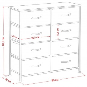 Комод Leset Линкс 8 ящ. (к/з), Каркас Белый, ящики Белые в Ишиме - ishim.ok-mebel.com | фото 8