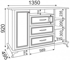 Комод М03 Скарлетт (бодега светлая) в Ишиме - ishim.ok-mebel.com | фото 2