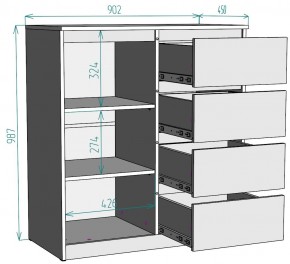 Комод Мальта K115 в Ишиме - ishim.ok-mebel.com | фото 2