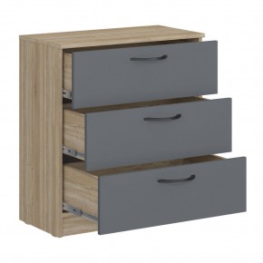Комод мини Дублин (Дуб Сонома/Графит) в Ишиме - ishim.ok-mebel.com | фото 2