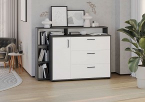 Комод с дверкой и тремя ящиками (графит/белый) в Ишиме - ishim.ok-mebel.com | фото 3