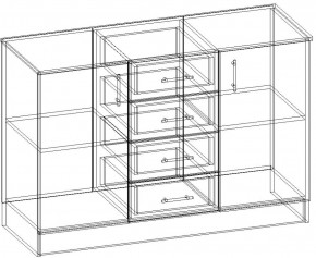 СОФИЯ Комод К1000 2Д (венге/дуб белфорт) в Ишиме - ishim.ok-mebel.com | фото 3