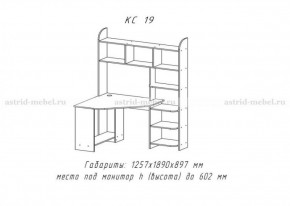 Компьютерный стол №19 (Анкор темный) в Ишиме - ishim.ok-mebel.com | фото 3