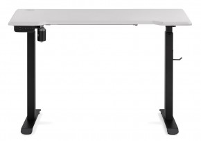 Компьютерный стол Маркос с механизмом подъема 120х75х75 белая шагрень / черный в Ишиме - ishim.ok-mebel.com | фото 3
