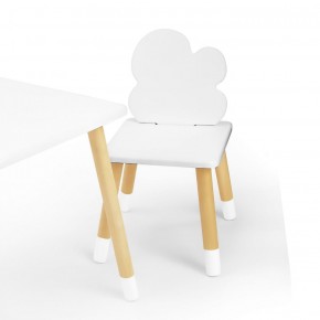 Комплект детской мебели стол и два стула Облачко (Белый/Белый/Береза) в Ишиме - ishim.ok-mebel.com | фото 1