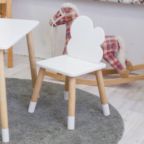 Комплект детской мебели стол и два стула Облачко (Белый/Белый/Береза) в Ишиме - ishim.ok-mebel.com | фото 3