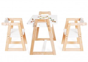 Комплект детской мебели стол и  два стула Я САМ "Лофт-Дуо" (Белый) в Ишиме - ishim.ok-mebel.com | фото 1