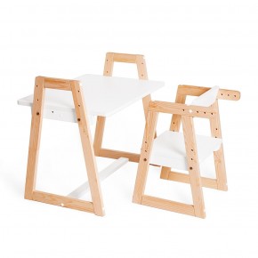 Комплект детской мебели стол и  два стула Я САМ "Лофт-Дуо" (Белый) в Ишиме - ishim.ok-mebel.com | фото 5