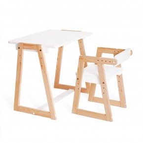 Комплект детской мебели стол и  два стула Я САМ "Лофт-Дуо" (Белый) в Ишиме - ishim.ok-mebel.com | фото 6