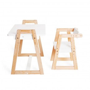 Комплект детской мебели стол и  два стула Я САМ "Лофт-Дуо" (Белый) в Ишиме - ishim.ok-mebel.com | фото 8