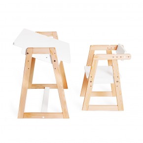 Комплект детской мебели стол и  два стула Я САМ "Лофт-Дуо" (Белый) в Ишиме - ishim.ok-mebel.com | фото 9
