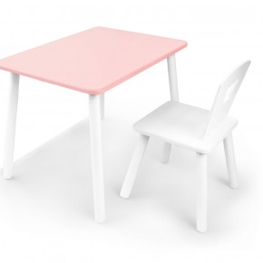 Комплект детской мебели стол и стул Корона (Розовый/Белый/Белый) в Ишиме - ishim.ok-mebel.com | фото 2