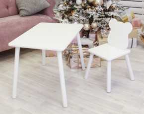 Комплект детской мебели стол и стул Мишутка (Белый/Белый/Белый) в Ишиме - ishim.ok-mebel.com | фото 1