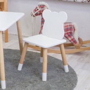 Комплект детской мебели стол и стул Мишутка (Белый/Белый/Береза) в Ишиме - ishim.ok-mebel.com | фото 3