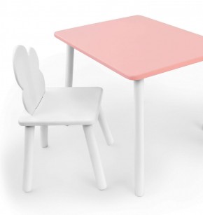 Комплект детской мебели стол и стул Облачко (Розывый/Белый/Белый) в Ишиме - ishim.ok-mebel.com | фото