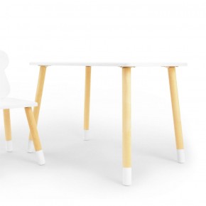 Комплект детской мебели стол и стул Звездочка (Белый/Белый/Береза) в Ишиме - ishim.ok-mebel.com | фото