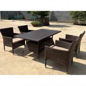 Комплект мебели из иск. ротанга AM-196B/T196 Brown 4Pcs (4+1) в Ишиме - ishim.ok-mebel.com | фото 3