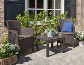 Комплект мебели Розарио балкон (Rosario balcony set) коричневый - серо-бежевый в Ишиме - ishim.ok-mebel.com | фото 2