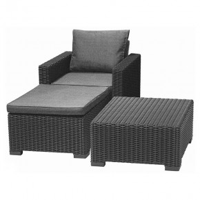 Комплект Moorea table + chair + stool with cushion (кресло, столик и пуфик) в Ишиме - ishim.ok-mebel.com | фото 3